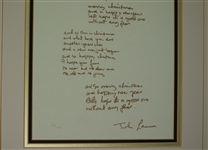 John Lennon 1969 Happy Christmas Lyrics Limited Edition Serigraph #260/1000