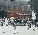 Michael Jordan Autographed Framed 38x48 UNC 17 Second Game Winning Shot Photo UDA