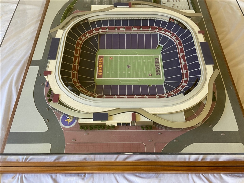 Rare Minnesota Vikings Renovation Model of The Metrodome  
