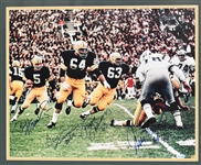 Green Bay Packers Autographed Framed 16x20 Sweep Photo w/Jim Taylor