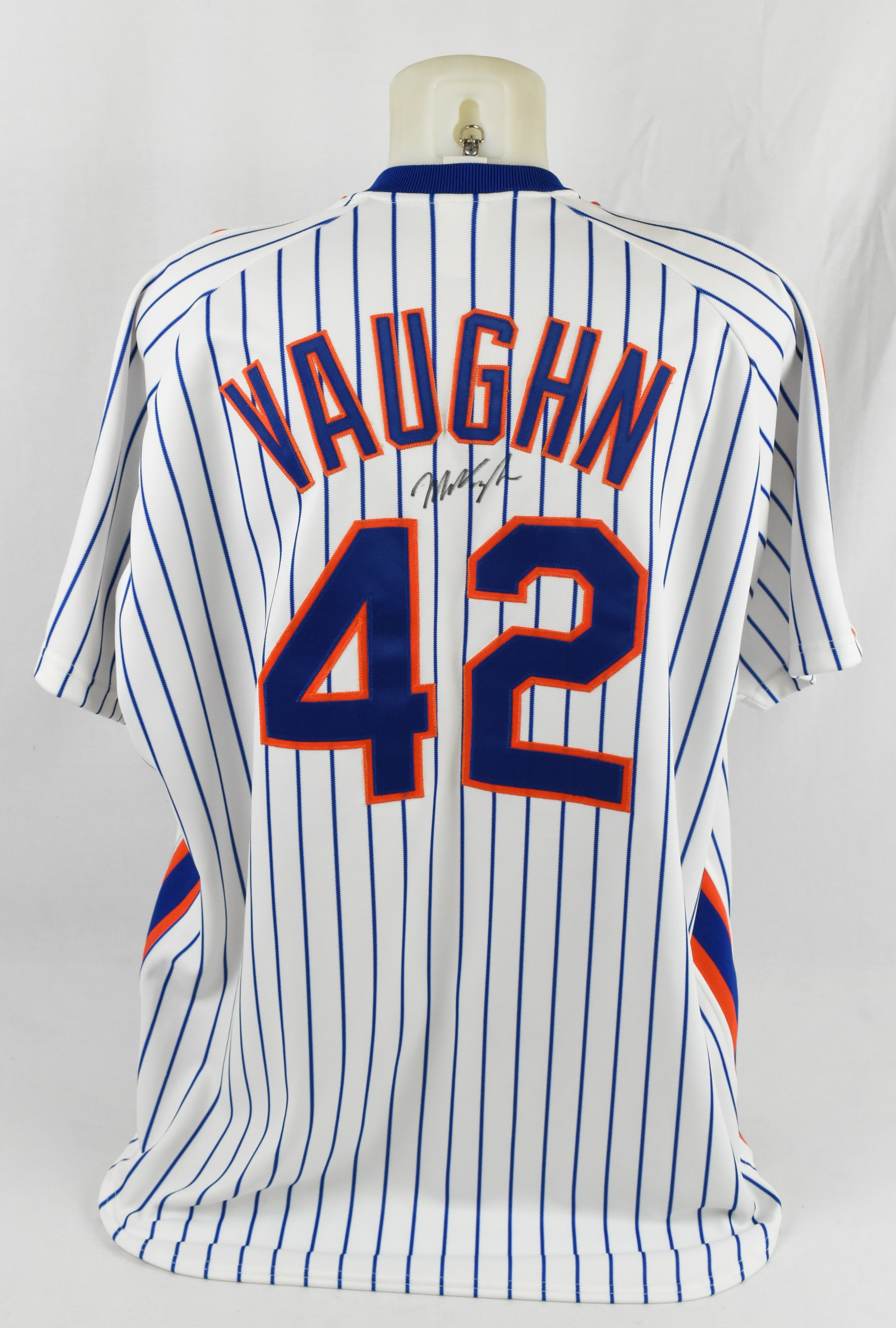 Lot Detail - Mo Vaughn 2002 New York Mets Game Used & Autographed Turn Back  The Clock Jersey