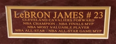 Lebron James Autographed & Custom Framed Cleveland Cavaliers Game Jersey UDA