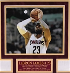 Lebron James Autographed & Custom Framed Cleveland Cavaliers Game Jersey UDA