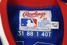 Greg Maddux 1988 Chicago Cubs Game Used & Autographed Inscribed Jersey w/Dave Miedema LOA
