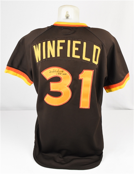 Dave Winfield 1980 San Diego Padres Game Used & Autographed Jersey w/Dave Miedema LOA