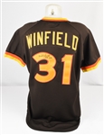 Dave Winfield 1980 San Diego Padres Game Used & Autographed Jersey w/Dave Miedema LOA