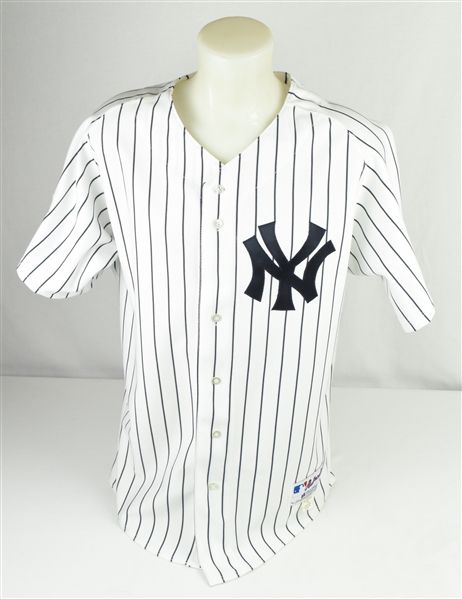 Derek Jeter 2001 New York Yankee Game Used Home Jersey w/Dave Miedema LOA & Delbert Mickel Provenance