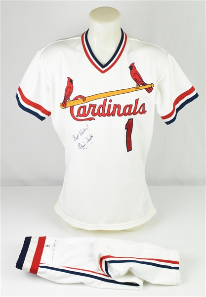 Ozzie Smith 1991 St. Louis Cardinals Game Used & Autographed Full Uniform w/Dave Miedema LOA