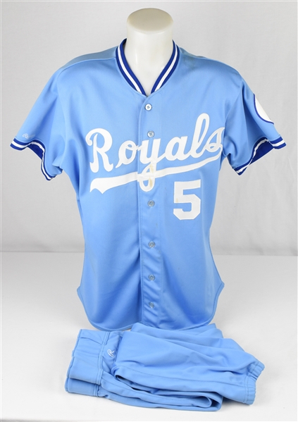 George Brett 1990 Kansas City Royals Game Used Full Uniform w/Dave Miedema LOA