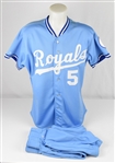 George Brett 1990 Kansas City Royals Game Used Full Uniform w/Dave Miedema LOA