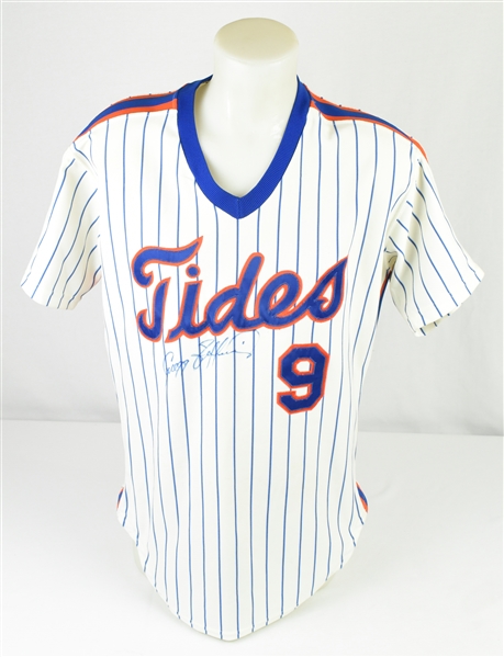 Greg Jefferies 1988 Tidewater Tides (NY Mets ML) Game Used & Autographed Home White Jersey w/Dave Miedema LOA