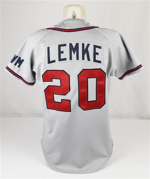 Mark Lemke 1991 Atlanta Braves Game Used Jersey w/Dave Miedema LOA