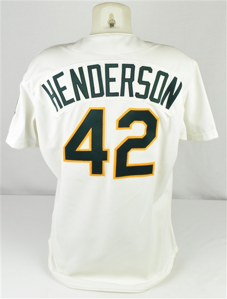 Dave Henderson 1988 Oakland Athletics Game Used Jersey w/Dave Miedema LOA
