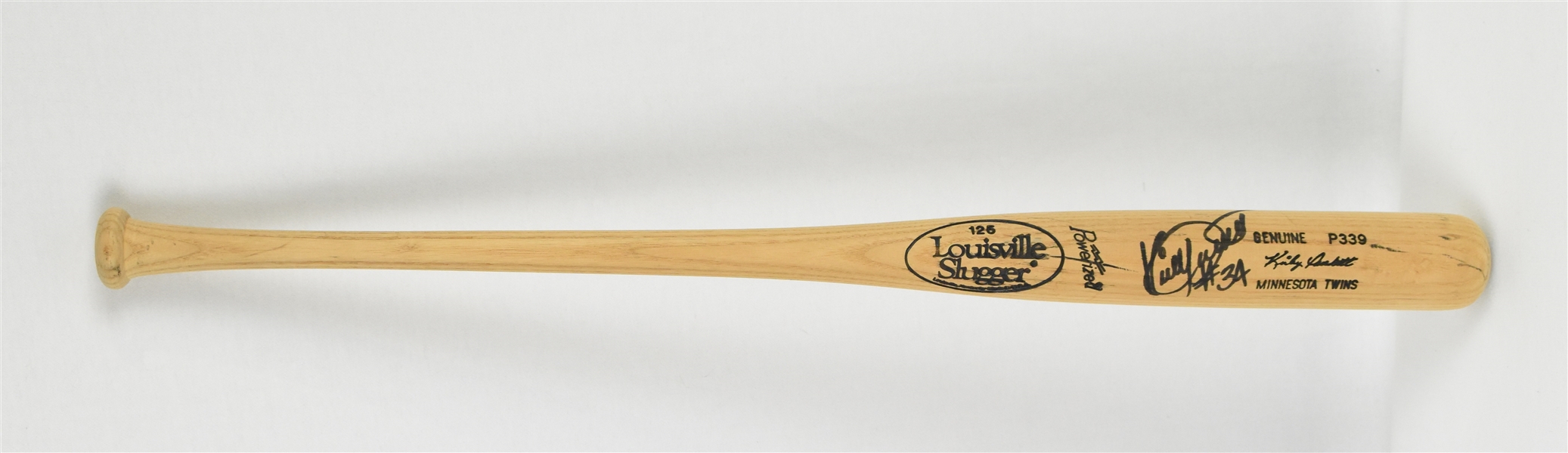 Kirby Puckett Autographed Game Issued Bat 