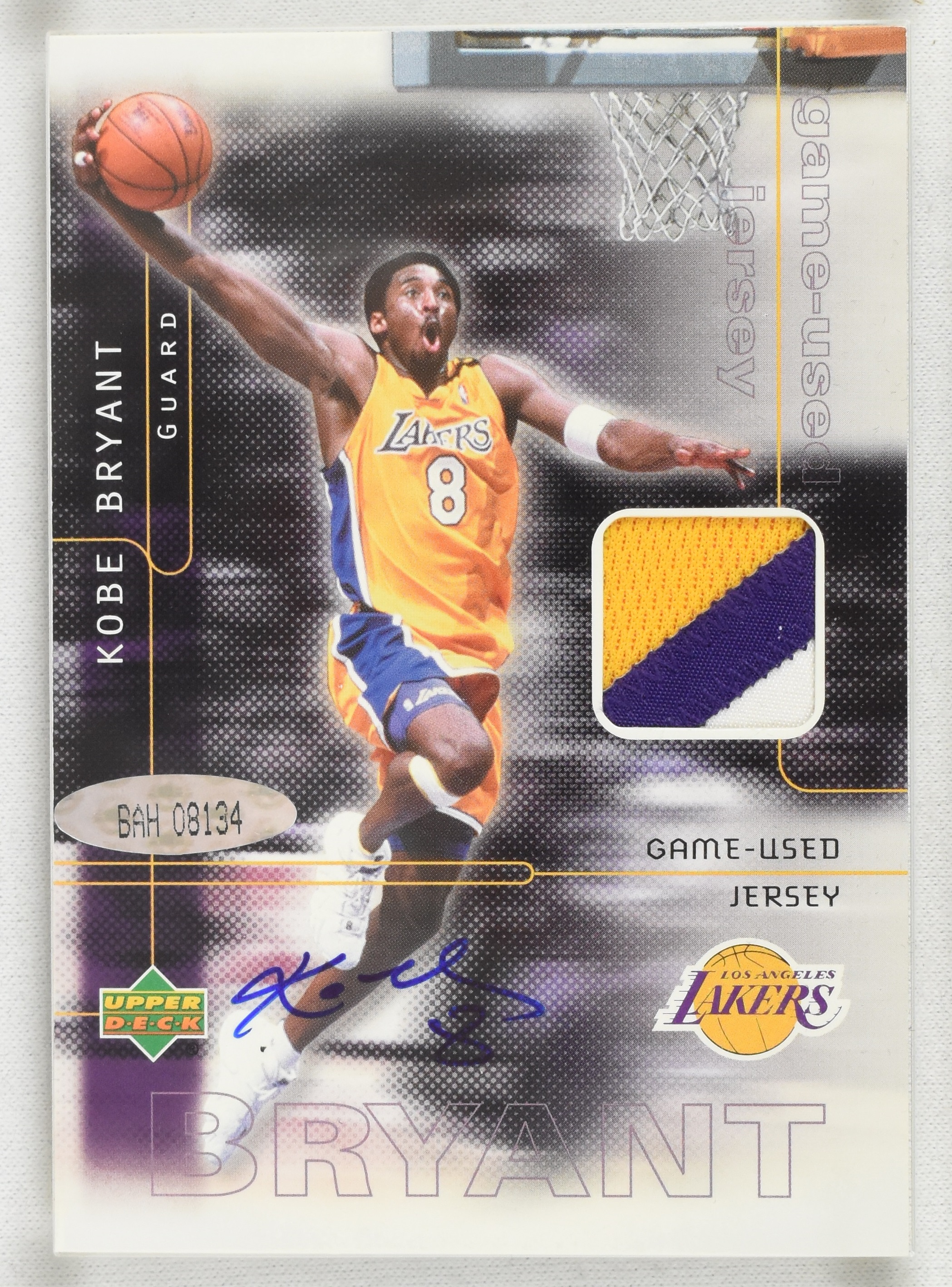 2001 UDA Kobe Bryant Autographed Jersey Swatch Card from Preferred Customer  Club (PSA/DNA Sig. Graded 9)