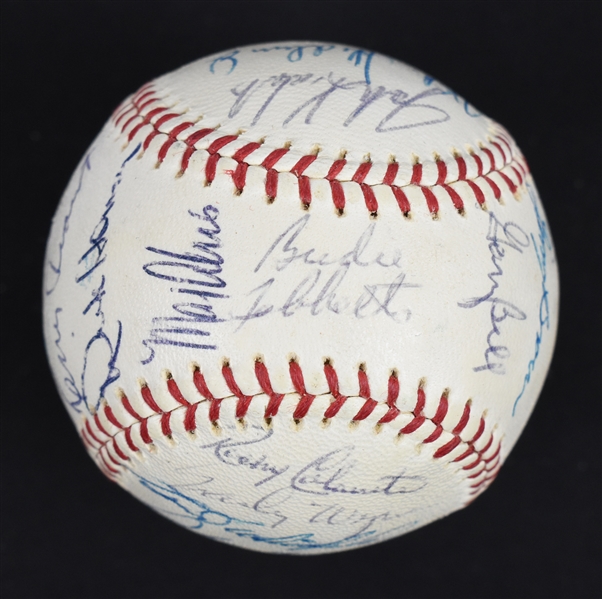 Cleveland Indians 1965 Team Signed Baseball  