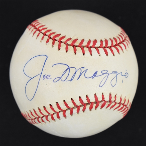 Joe DiMaggio Autographed OAL Gene Budig Baseball