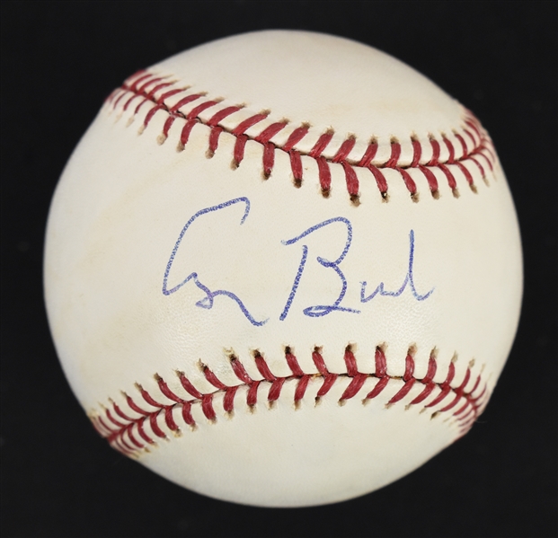 George H.W. Bush Autographed OML Baseball PSA 8 NM-MT