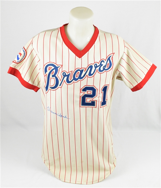 Warren Spahn 1976 Atlanta Braves Worn & Autographed Jersey 