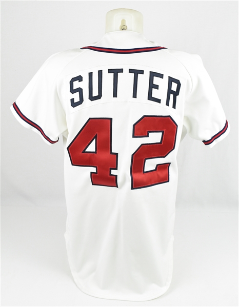 Bruce Sutter 1988 Atlanta Braves Game Used Jersey w/Dave Miedema LOA