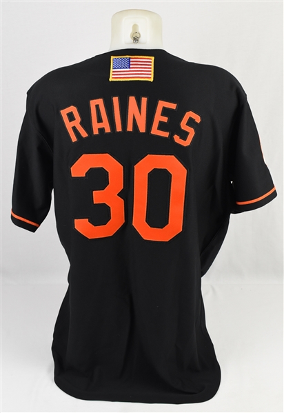 Tim Raines 2001 Baltimore Orioles Game Used Jersey w/Dave Miedema & Team LOA
