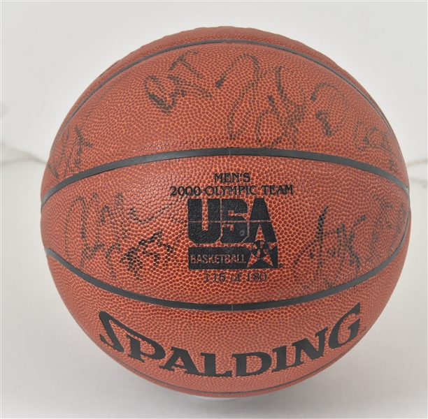 Mens 2000 U.S.A. Olympic Team Signed Basketball w/Kevin Garnett & Vince Carter