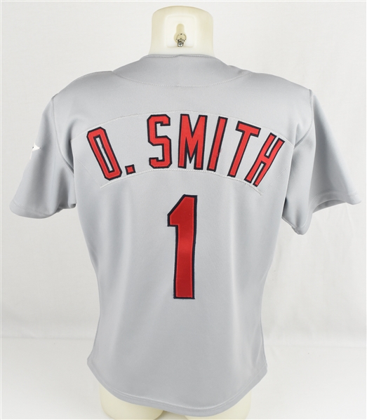 Ozzie Smith 1992 St. Louis Cardinals Game Used & Autographed Jersey w/Dave Miedema LOA