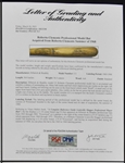 Roberto Clemente 1965-68 Pittsburgh Pirates Game Used Bat PSA/DNA 9.5 *Acquired Directly From Clemente Himself*
