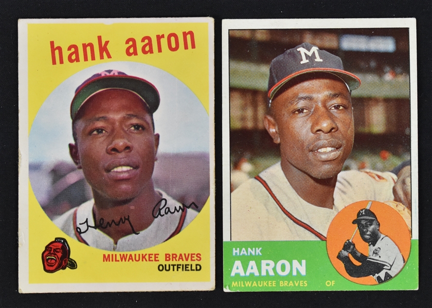 Hank Aaron Baseball Card Lot