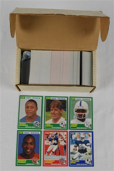 NFL 1989 Score Football Card Set w/Barry Sanders & Troy Aikman Rookies