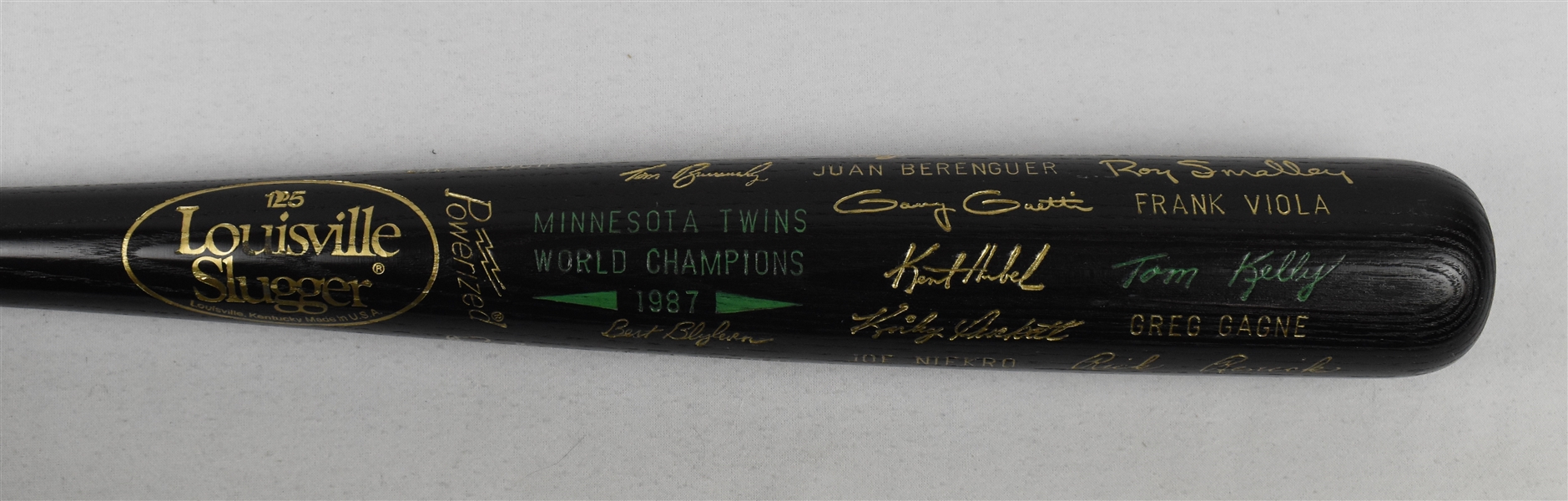 Minnesota Twins 1987 World Series Championship Black Trophy Bat