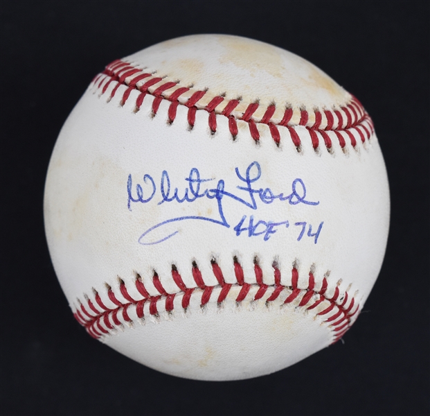 Whitey Ford Autographed Baseball