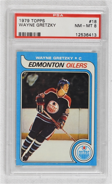 Wayne Gretzky 1979 Topps Rookie Card #18 PSA 8 NM-MT 