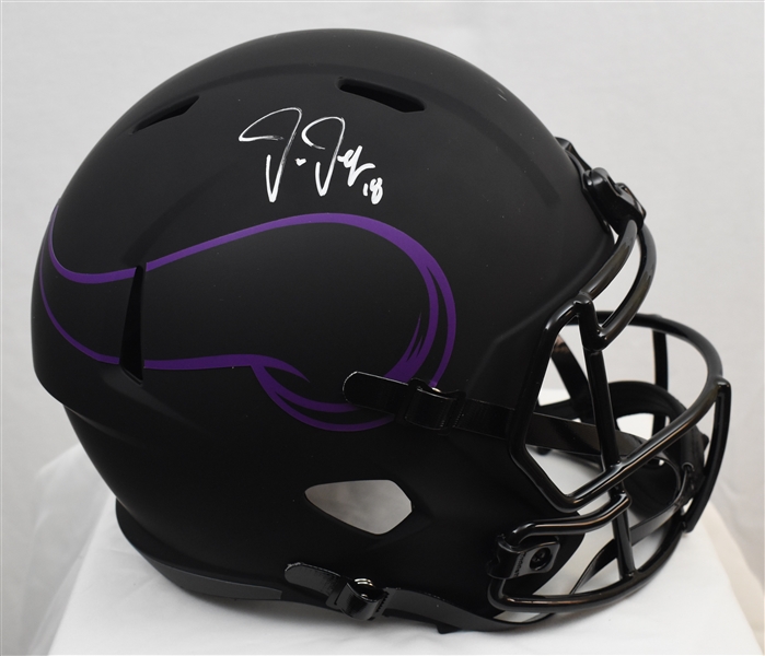 Justin Jefferson Autographed Minnesota Vikings Full Size Replica Eclipse Helmet