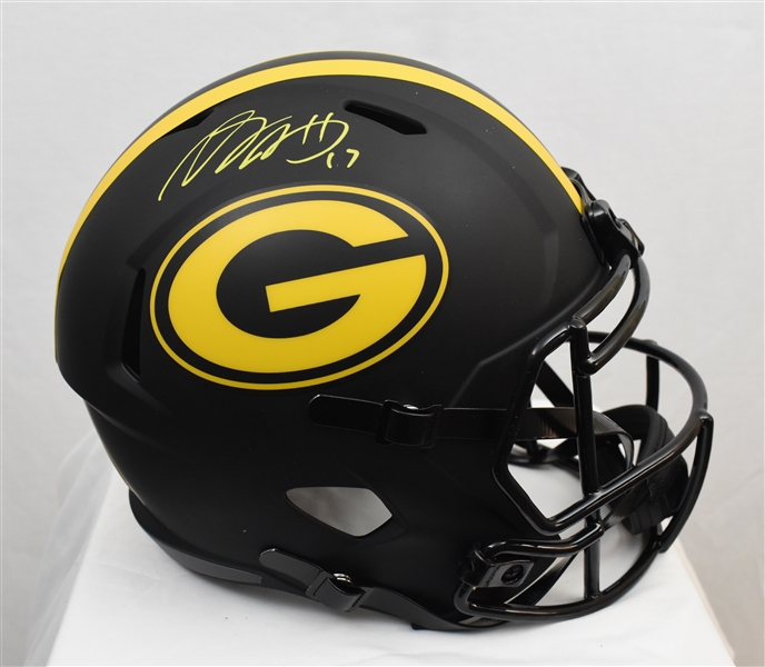 Davante Adams Autographed Green Bay Packers Full Size Replica Eclipse Amp Helmet
