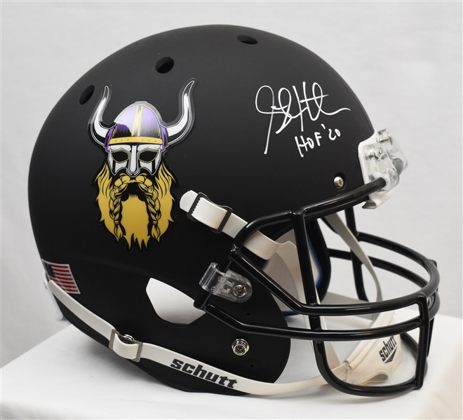 Steve Hutchinson Autographed & Inscribed HOF 20 Minnesota Vikings Full Size Replica Helmet