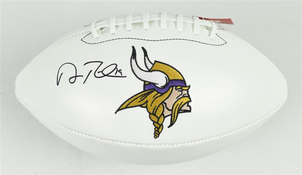 Adam Thielen Autographed Minnesota Vikings White Custom Football