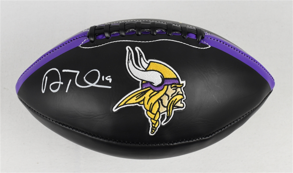 Adam Thielen Autographed Minnesota Vikings Black Custom Football