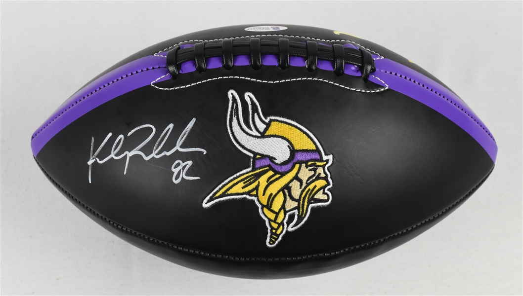 Kyle Rudolph Autographed Minnesota Vikings Black Custom Football