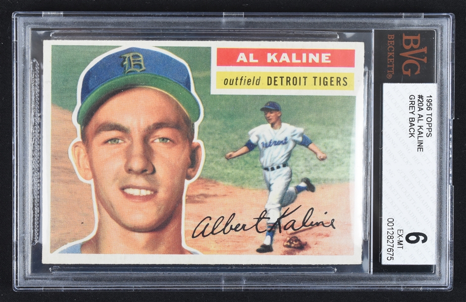 Al Kaline 1956 Topps #20 Baseball Card BGS 6 EX-MT