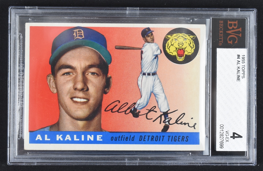 Al Kaline 1955 Topps #4 Baseball Card BGS 4 VG-EX