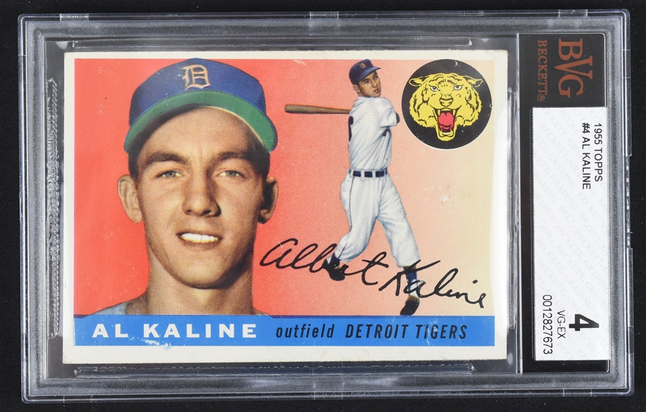Al Kaline 1955 Topps #4 Baseball Card BGS 4 VG-EX
