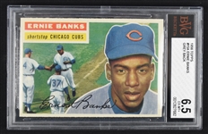 Ernie Banks 1956 Topps #15 Baseball Card BGS 6.5 EX-MT+