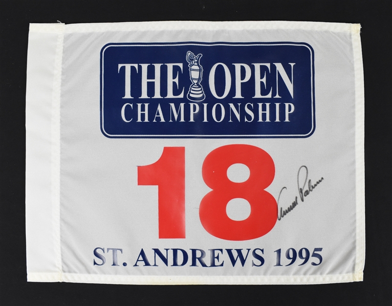 Arnold Palmer Autographed British Open Golf Flag