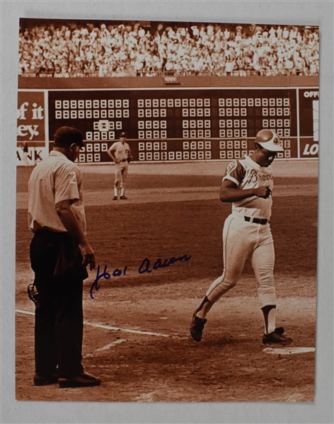 Hank Aaron 700th Home Run Autographed 11x14 Photo 5