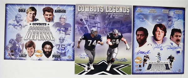 Dallas Cowboys Legends Lot of 3 Autographed 16x20 Photos