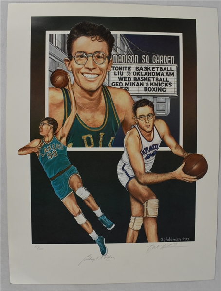 George Mikan Autographed Limited Edition Lithograph
