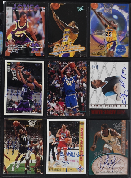 Lot of 9 Scoreboard Autographed Basketball Cards