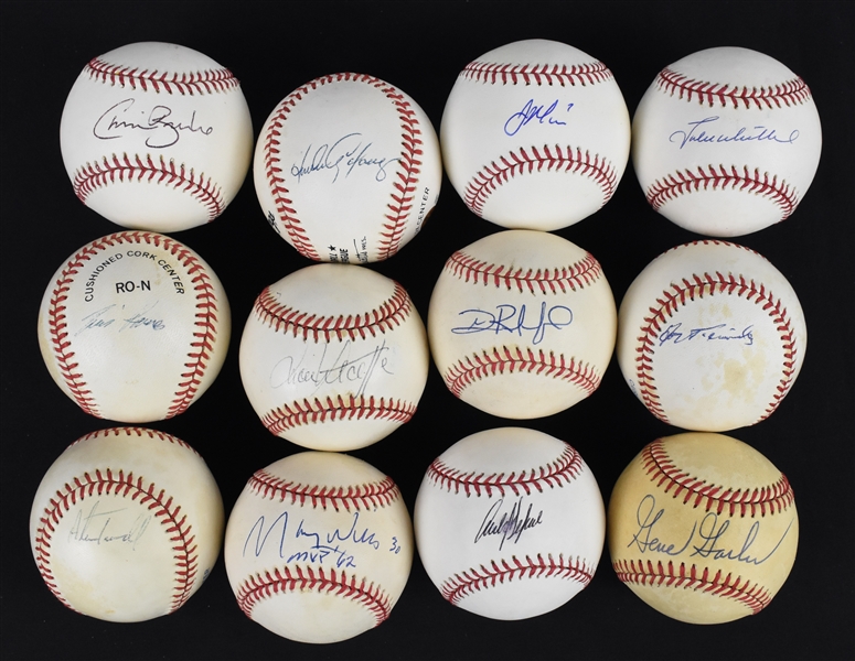 Lot of 12 Autographed Baseballs w/Joe Mauer