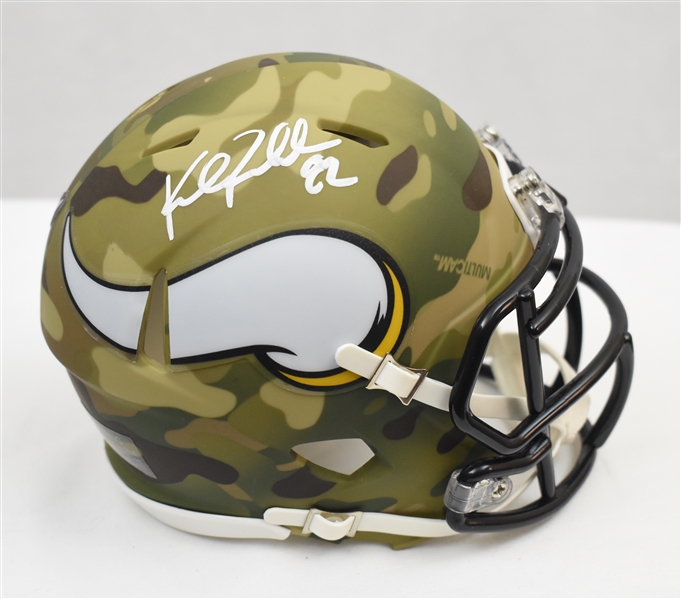 Kyle Rudolph Autographed Minnesota Vikings Camouflage Mini Helmet